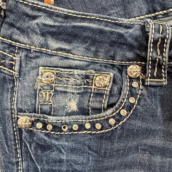 Miss Me Boyfriend Cargo JB5078P6 Denim Jeans with Flap Pockets - Picture 7 of 12